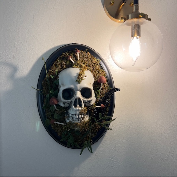 NWT - 14" Hanging Framed Skull Halloween Decorative Prop - Hyde & EEK! Boutique™ - Picture 6 of 9